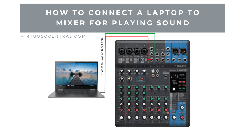 how to connect mixer to laptop